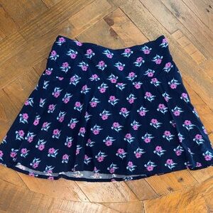 Crewcuts Navy Skort with Pink Floral Design